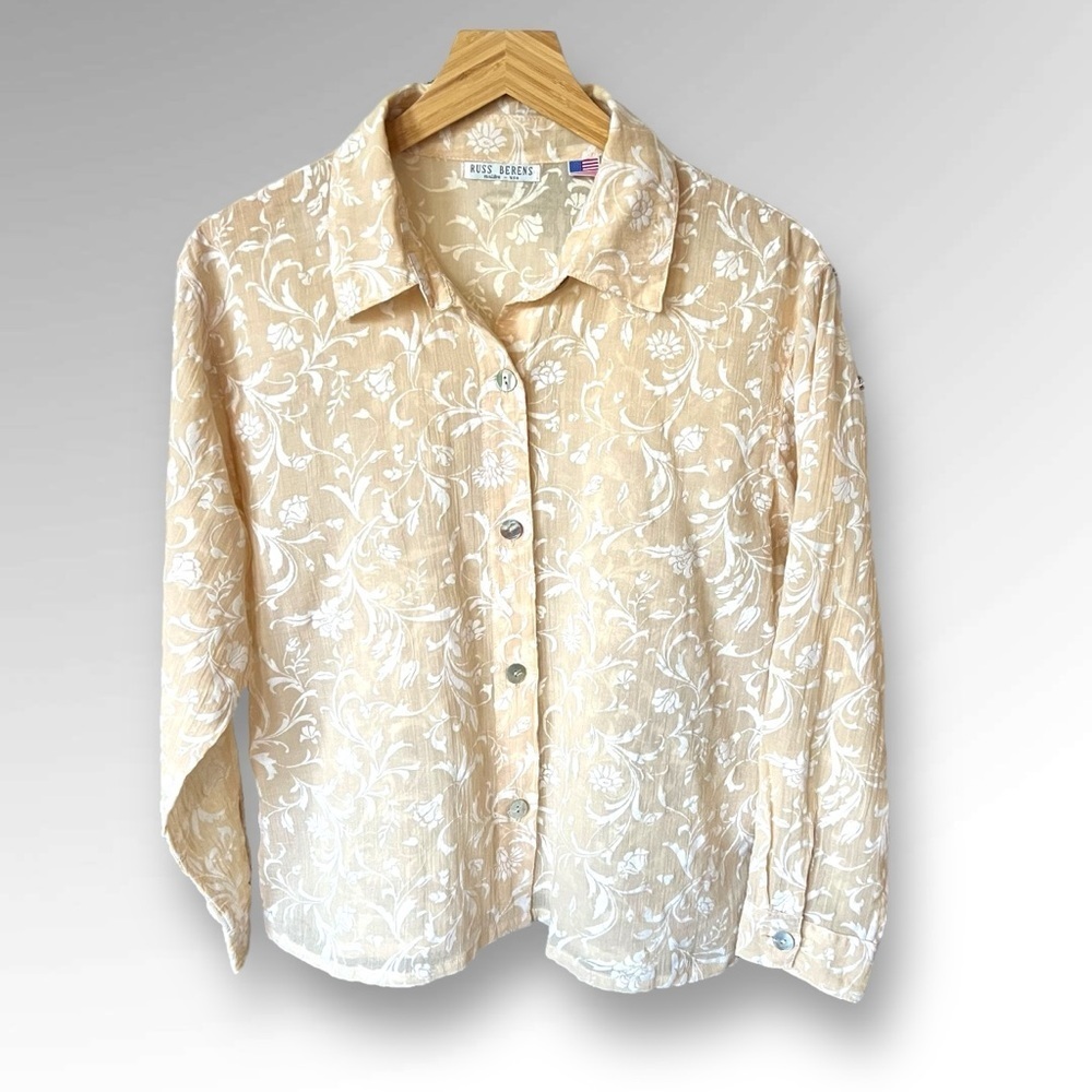 RUSS BERENS MALIBU 100% cotton Vintage Top.